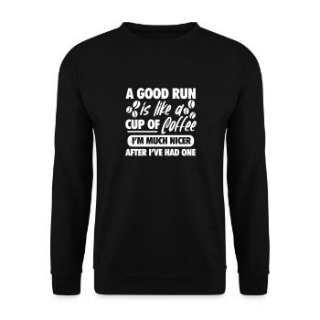 Courir - Sweat-shirt Unisexe - noir - Devant - Alina (178cm) & Michal (187cm)