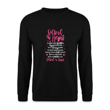Sister Brother Siblings Family Gift - Unisex Sweatshirt - black - Front - Alina (178cm) & Michal (187cm)