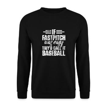 Softball - Sweat-shirt Unisexe - noir - Devant - Alina (178cm) & Michal (187cm)