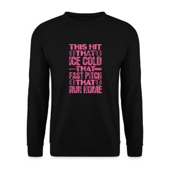 Softball - Unisex Pullover - Schwarz - Vorne - Alina (178cm) & Michal (187cm)