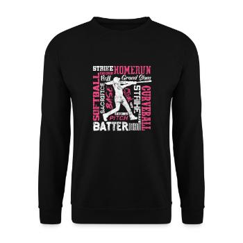 Softball - Unisex Pullover - Schwarz - Vorne - Alina (178cm) & Michal (187cm)