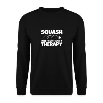 Squash - Unisex Sweatshirt - black - Front - Alina (178cm) & Michal (187cm)