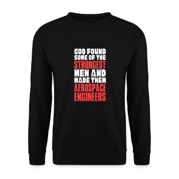Space Engineer Aeronautical Engineer - Unisex Sweatshirt - black - Front - Alina (178cm) & Michal (187cm)