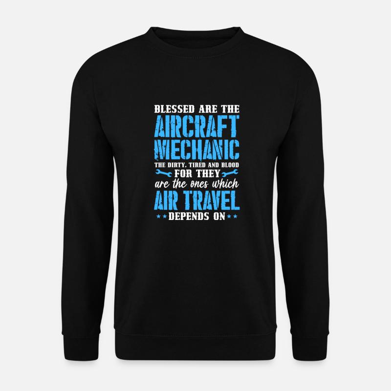 Flugzeugmechaniker - Unisex Pullover - Schwarz