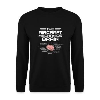 Mécanicien d’aéronefs - Sweat-shirt Unisexe - noir - Devant - Alina (178cm) & Michal (187cm)