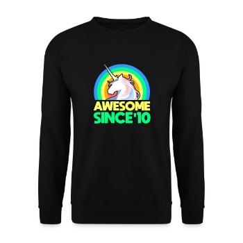 2010 13e anniversaire adolescent 13 ans cadeau - Sweat-shirt Unisexe - noir - Devant - Alina (178cm) & Michal (187cm)