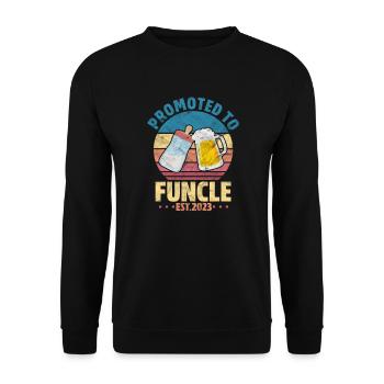 Pregnancy Uncle - Unisex Sweatshirt - black - Front - Alina (178cm) & Michal (187cm)