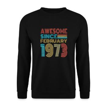 February 1973 - Unisex Sweatshirt - black - Front - Alina (178cm) & Michal (187cm)