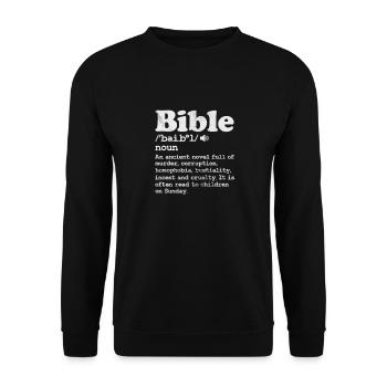 Atheist Atheism Anti Religion God Gift - Unisex Sweatshirt - black - Front - Alina (178cm) & Michal (187cm)