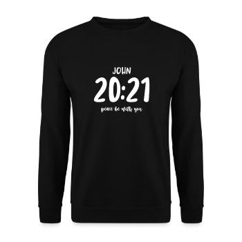 Bible Bible Versets chrétiens Don de Jésus - Sweat-shirt Unisexe - noir - Devant - Alina (178cm) & Michal (187cm)