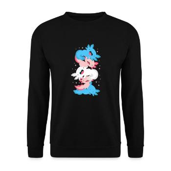 Axolotl - Sweat-shirt Unisexe - noir - Devant - Alina (178cm) & Michal (187cm)