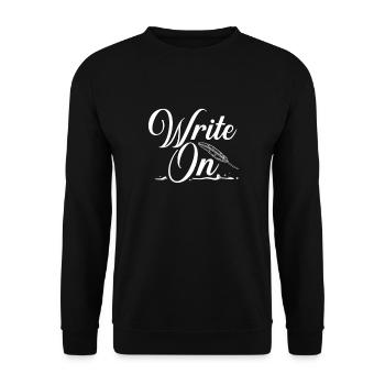 author - Unisex Sweatshirt - black - Front - Alina (178cm) & Michal (187cm)