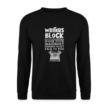 Author Authors Writer Book Gift - Unisex Sweatshirt - black - Front - Alina (178cm) & Michal (187cm)