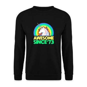 1973 - Unisex Pullover - Schwarz - Vorne - Alina (178cm) & Michal (187cm)