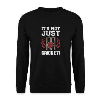 Cricket Sport Cricketschläger Team Geschenk - Unisex Pullover - Schwarz - Vorne - Alina (178cm) & Michal (187cm)