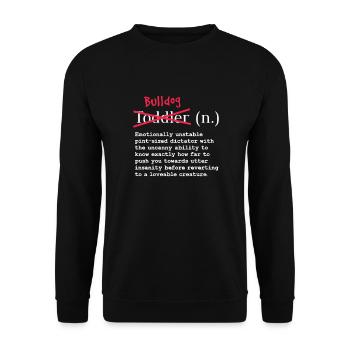 Bouledogue anglais Chien bouledogue anglais Cadeau - Sweat-shirt Unisexe - noir - Devant - Alina (178cm) & Michal (187cm)