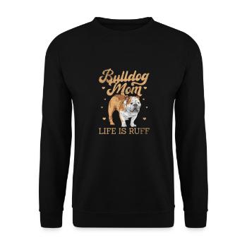 Bouledogue anglais - Sweat-shirt Unisexe - noir - Devant - Alina (178cm) & Michal (187cm)