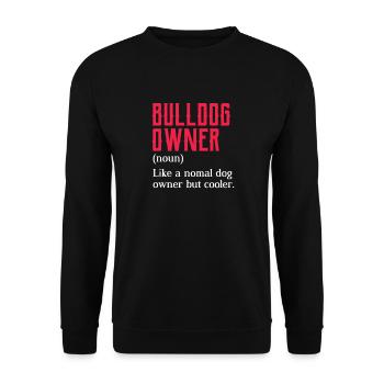 Bouledogue anglais Chien bouledogue anglais Cadeau - Sweat-shirt Unisexe - noir - Devant - Alina (178cm) & Michal (187cm)
