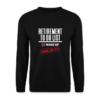 Pension de retraite Pension de pensionné Cadeau de pension de pensionné - Sweat-shirt Unisexe - noir - Devant - Alina (178cm) & Michal (187cm)