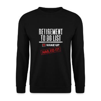Retirement - Unisex Sweatshirt - black - Front - Alina (178cm) & Michal (187cm)