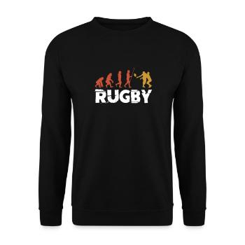 Rugby - Unisex Pullover - Schwarz - Vorne - Alina (178cm) & Michal (187cm)