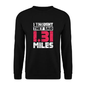 Running Runner Jogging Jogging Runner Gift - Unisex Sweatshirt - black - Front - Alina (178cm) & Michal (187cm)