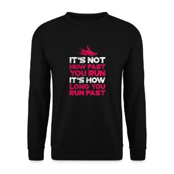 Running Runner Jogging Jogging Runner Cadeau - Sweat-shirt Unisexe - noir - Devant - Alina (178cm) & Michal (187cm)