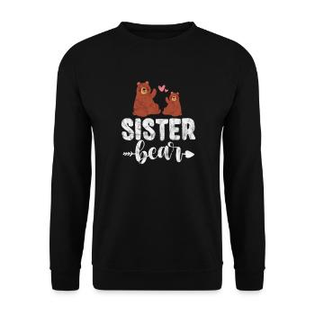 Soeur Frère Frères et sœurs Cadeau de famille - Sweat-shirt Unisexe - noir - Devant - Alina (178cm) & Michal (187cm)