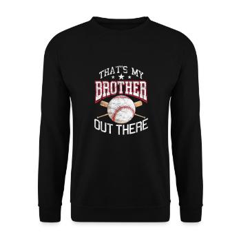 Baseball Soeur Frère Frères et Sœurs Cadeau - Sweat-shirt Unisexe - noir - Devant - Alina (178cm) & Michal (187cm)