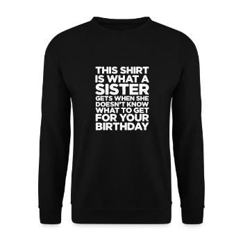 Sister - Unisex Sweatshirt - black - Front - Alina (178cm) & Michal (187cm)