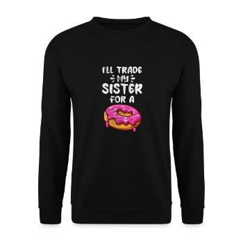 Soeur Frère Frères et sœurs Cadeau de famille - Sweat-shirt Unisexe - noir - Devant - Alina (178cm) & Michal (187cm)