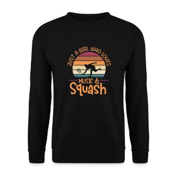 Squash - Unisex Sweatshirt - black - Front - Alina (178cm) & Michal (187cm)