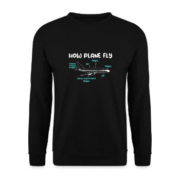 Space Engineer Aeronautical Engineer - Unisex Sweatshirt - black - Front - Alina (178cm) & Michal (187cm)