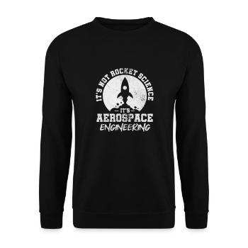 Space Engineer Aeronautical Engineer Gift - Unisex Sweatshirt - black - Front - Alina (178cm) & Michal (187cm)