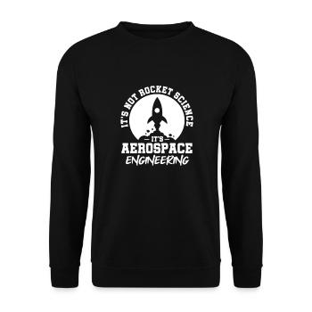 Space Engineer Aeronautical Engineer - Unisex Sweatshirt - black - Front - Alina (178cm) & Michal (187cm)