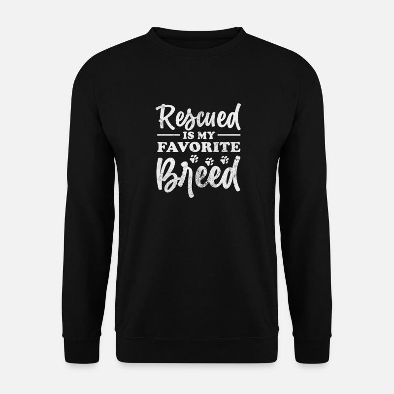 Tierrettung Tierrechte Tierliebe Haustier Geschenk - Unisex Pullover - Schwarz