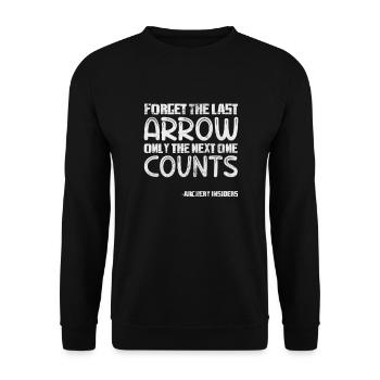 Archery Archer Archer Arrow Gift - Unisex Sweatshirt - black - Front - Alina (178cm) & Michal (187cm)