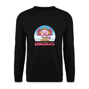 Axolotl - Sweat-shirt Unisexe - noir - Devant - Alina (178cm) & Michal (187cm)