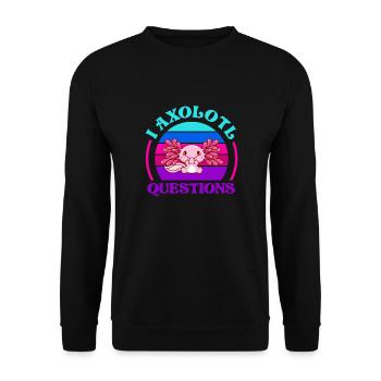 Axolotl - Sweat-shirt Unisexe - noir - Devant - Alina (178cm) & Michal (187cm)