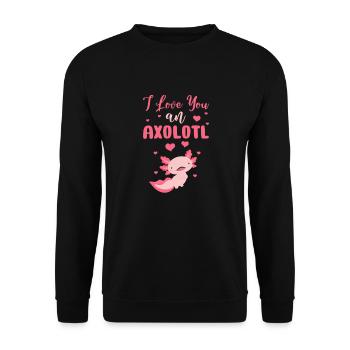 Axolotl - Sweat-shirt Unisexe - noir - Devant - Alina (178cm) & Michal (187cm)