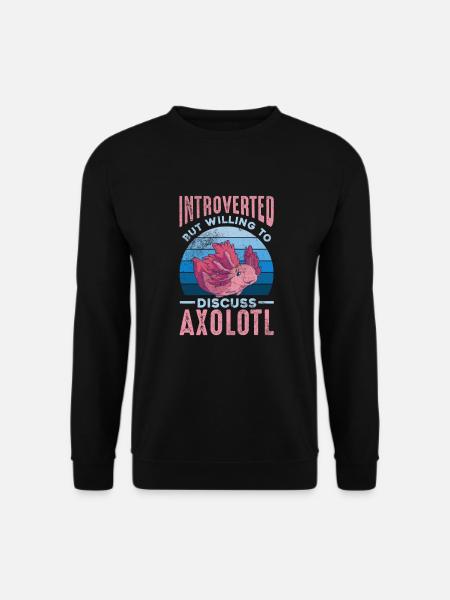 Axolotl Aquatic Animal Water Gift - Unisex Sweatshirt - black