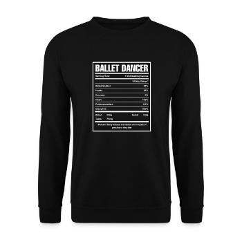 Ballet Ballerine Ballet Danseuse Danse Cadeau - Sweat-shirt Unisexe - noir - Devant - Alina (178cm) & Michal (187cm)