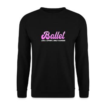 Ballet Ballerine Ballet Danseuse Danse Cadeau - Sweat-shirt Unisexe - noir - Devant - Alina (178cm) & Michal (187cm)