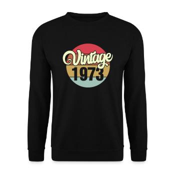 1973 - Unisex Pullover - Schwarz - Vorne - Alina (178cm) & Michal (187cm)