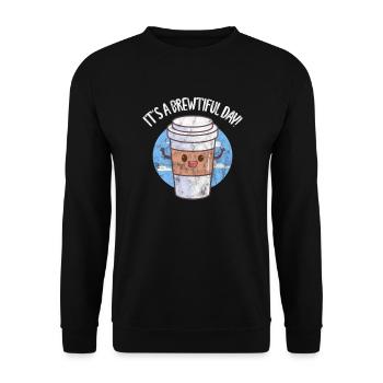 Coffee - Unisex Sweatshirt - black - Front - Alina (178cm) & Michal (187cm)