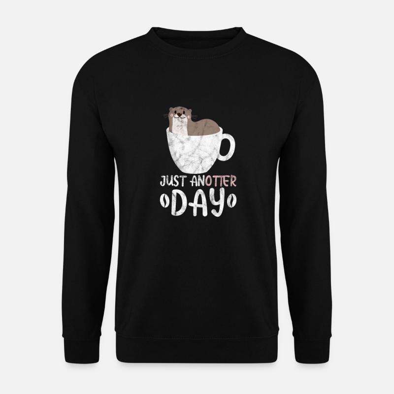 Loutre de café - Sweat-shirt Unisexe - noir