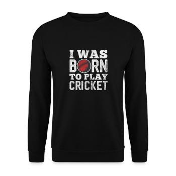 Cricket Sport Cricketschläger Team Geschenk - Unisex Pullover - Schwarz - Vorne - Alina (178cm) & Michal (187cm)