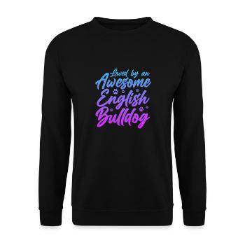 Bouledogue anglais Chien bouledogue anglais Cadeau - Sweat-shirt Unisexe - noir - Devant - Alina (178cm) & Michal (187cm)
