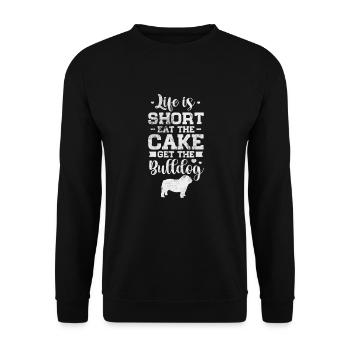 Deutsch Bulldog - Sweat-shirt Unisexe - noir - Devant - Alina (178cm) & Michal (187cm)
