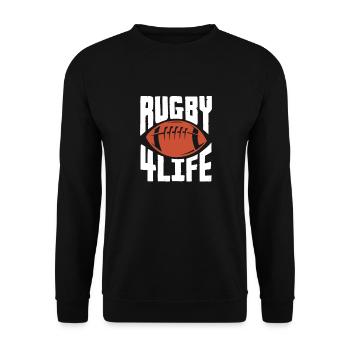 Rugby - Unisex Pullover - Schwarz - Vorne - Alina (178cm) & Michal (187cm)